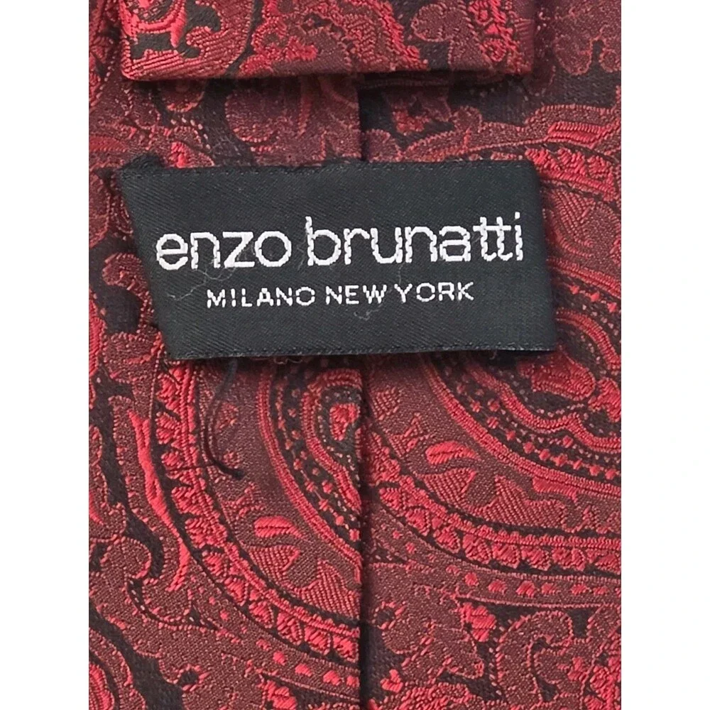 Red & Black Paisley Men's Necktie